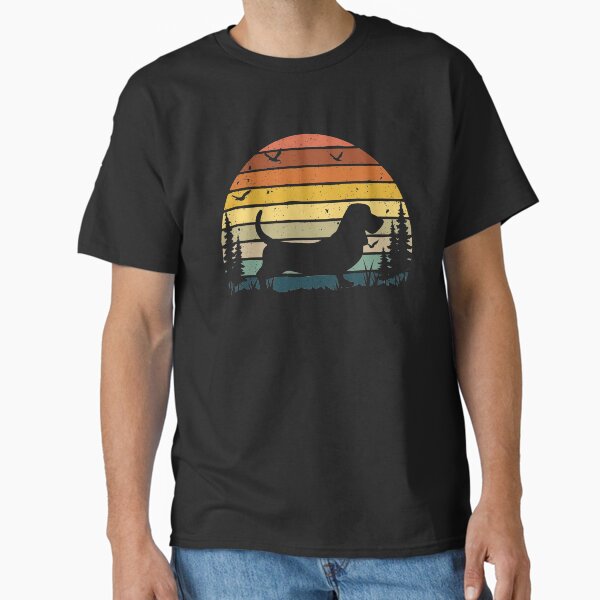 Basset Hound Dog Retro Vintage  Classic T-Shirt for Sale by rafaeltto