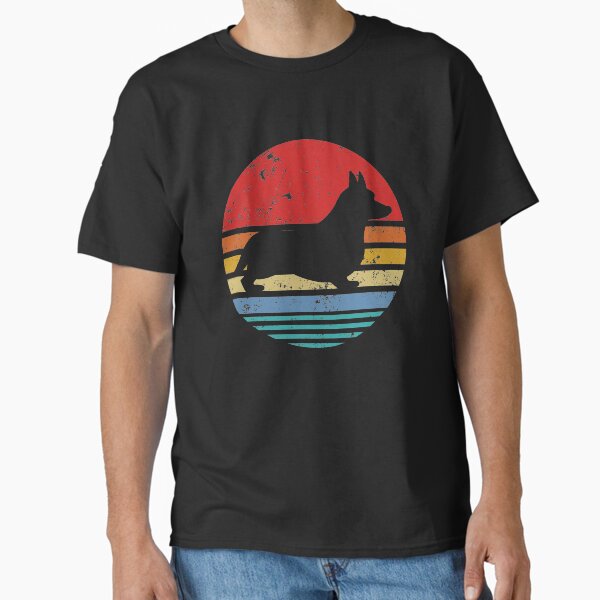 Vintage Corgi Retro Sunset Distressed Dog  Classic T-Shirt for Sale by TrendzyMerch