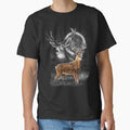 White Tailed Deer in Standing in Full Moon Classic T-Shirt for Sale by kleynard