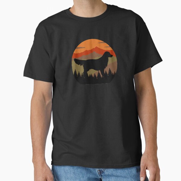 Vintage Golden Retriever Sky Mountains Country Dog Gift  Classic T-Shirt for Sale by Guarddogdrive