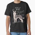 Grey Siberian Husky Dog Anatomy Classic T-Shirt for Sale by Psitta