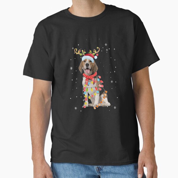 Funny Beagle Christmas Tree Santa Reindeer Pajamas Classic T-Shirt for Sale by DanielleNicolet