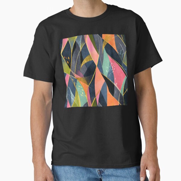Boho-Style Pink, Golden, And Orange Textured Abstract  Classic T-Shirt for Sale by DEC02