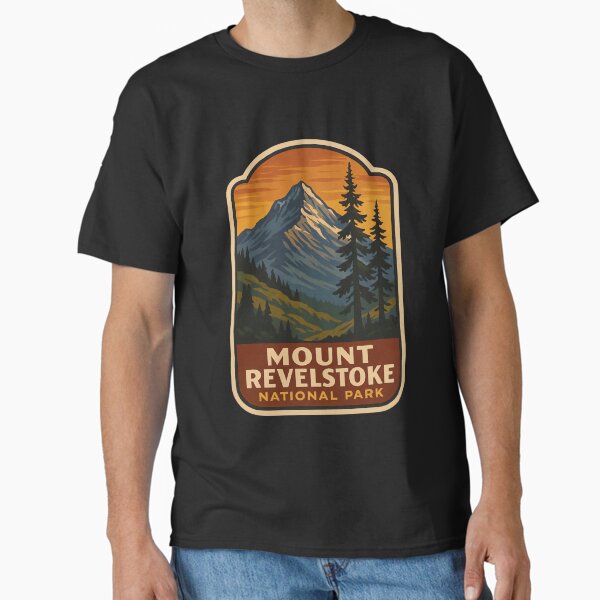 Vintage Canadian National Park Prints: Mount Revelstoke Classic T-Shirt for Sale by PinUpPizzazz