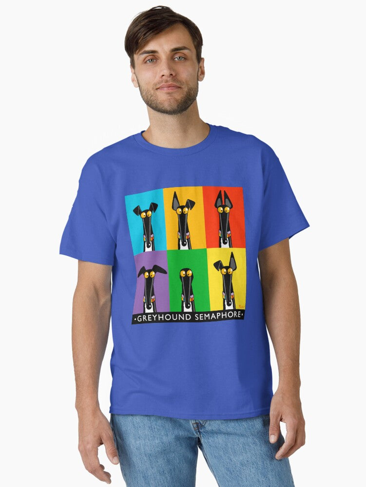 Greyhound Semaphore with title Classic T-Shirt
