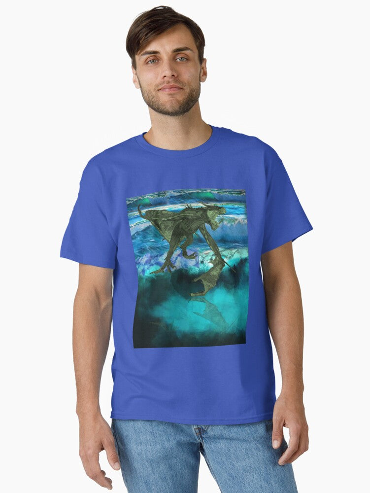 Green Dragon Skims Raging Waves Classic T-Shirt | Graphic T-Shirt for Unisex