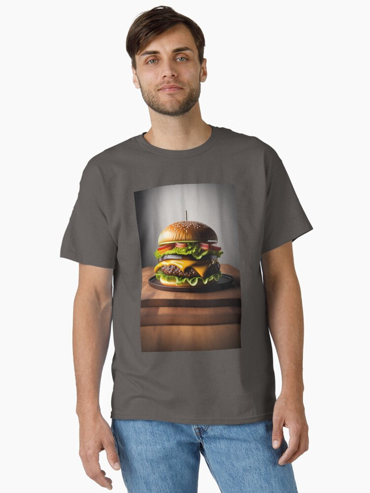 Cheeseburger Classic T Shirt T Shirt Comfort Fit Futuristic Style