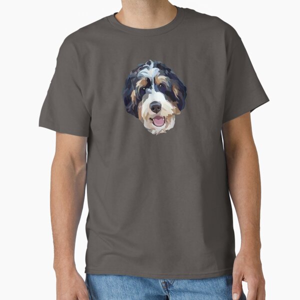Bernedoodle Dog Bernese Mountain Dog Poodle Doodle Mix Illustration Classic T-Shirt for Sale by MariaWorkman