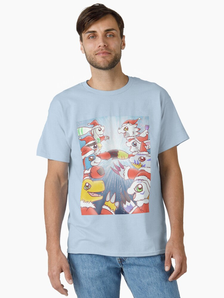 Digimon Christmas Classic T Shirt T Shirt Aesthetic Fit Daily Comfort Wear