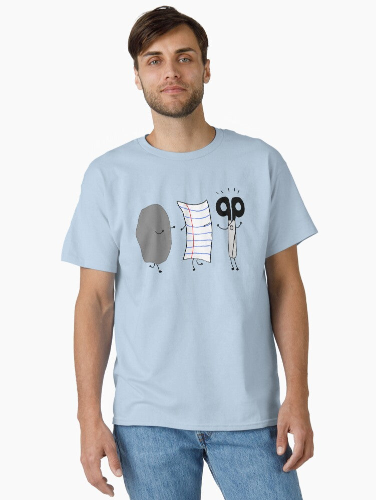 Rock Paper Hugs Classic T-shirt | Trendy Graphic Tee | Casual Unisex T-shirt