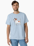 Jack Russell Terrier White and Tan Full Body BLUE BG Classic T Shirt T Shirt Best Seller Look High CTR Pick