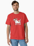 Jack Russell Terrier White and Tan Full Body YELLOW BG Classic T Shirt T Shirt Viral US Style Fan Favorite