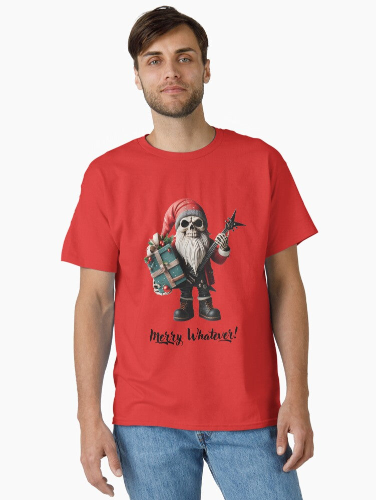 Rock’n’Roll Christmas – Bad Santa Skull Art Classic T-Shirt