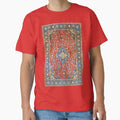 Red Blue Antique Floral Persian Carpet Print Classic T-Shirt for Sale by bragova