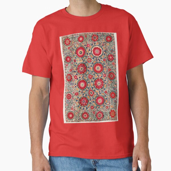 Karabag Suzani Uzbekistan Embroidery Print Classic T-Shirt for Sale by bragova
