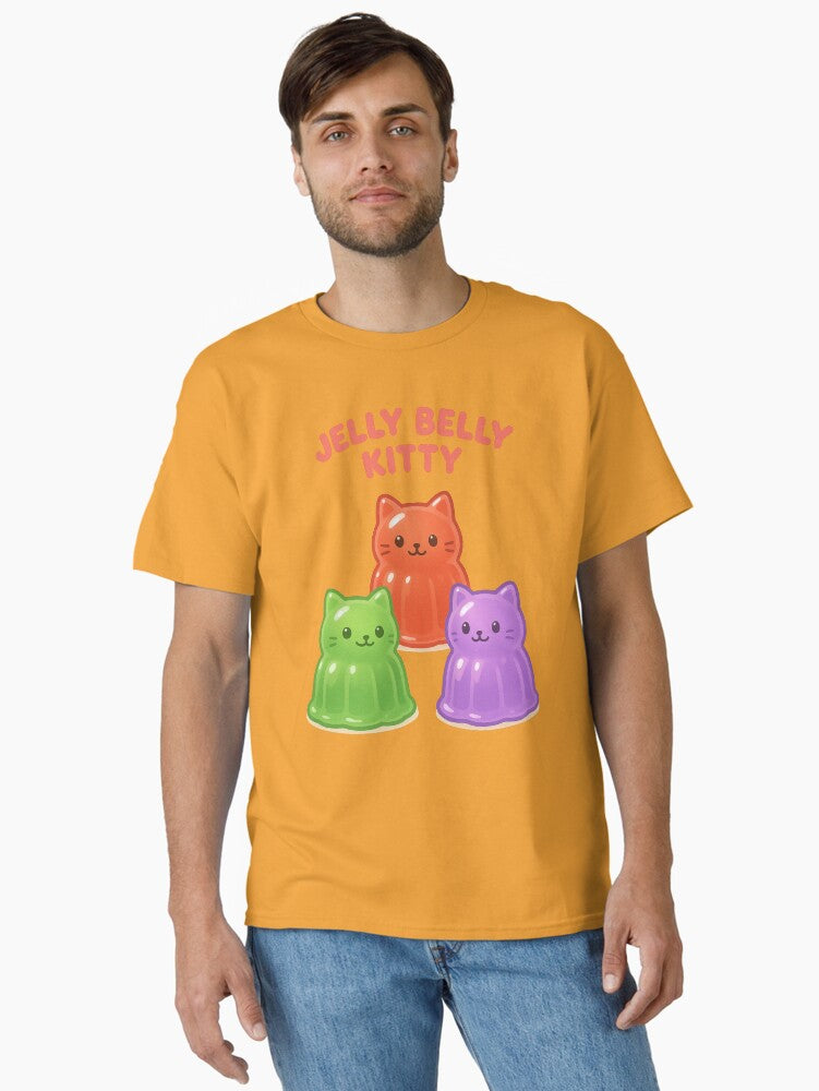 'Jelly Belly Kitty' Cat Funny Pun Classic T-Shirt