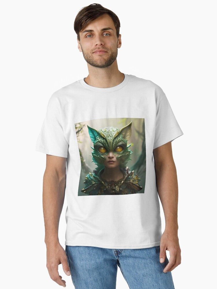 Leaf Warrior Classic T Shirt T Shirt AI Inspired Art Futuristic Style