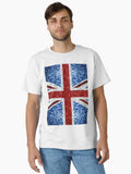 UK flag red blue white faux sparkles glitters United Kingdom British Union Jack Photo of Glitter Not Reflective Classic