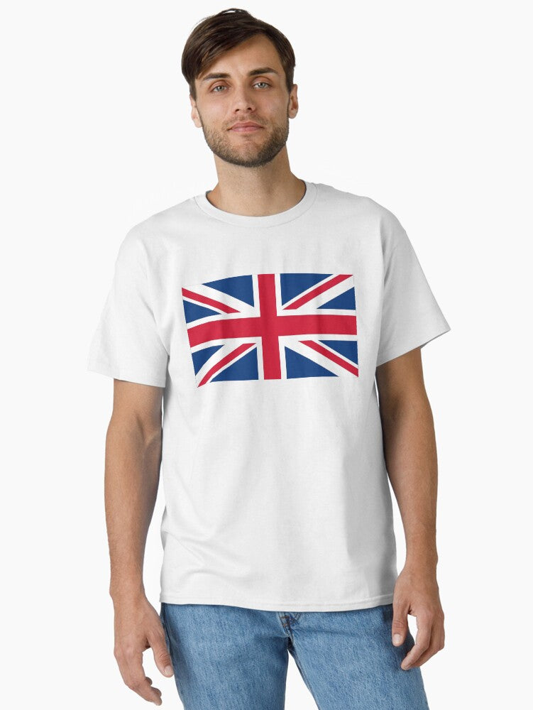 Modern Geometric Union Jack Minimalist British Flag Design Classic T Shirt T Shirt Viral US Style Daily Comfort