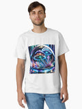 Bioluminescent jelly fish inside a crystal ball Classic T-Shirt