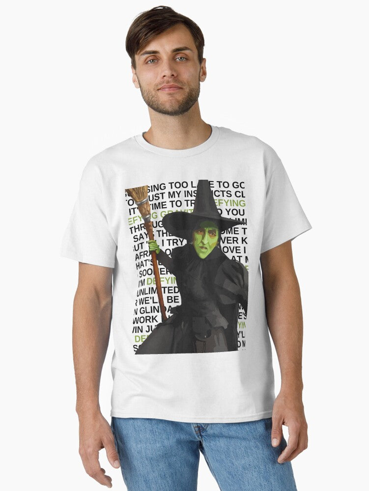 Defying Gravity White bg Classic T-Shirt T-Shirt | High-Quality Print | Great Gift Idea