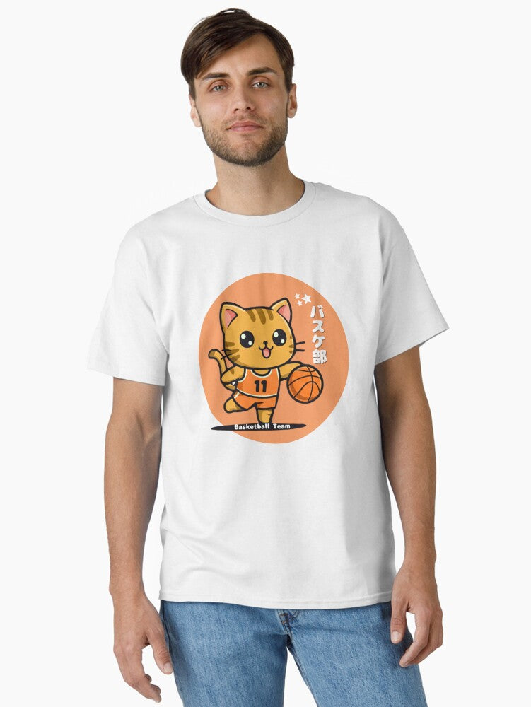 Basketball Cat Sports Team Collection Classic T Shirt T Shirt Streetwear Style Fan Favorite