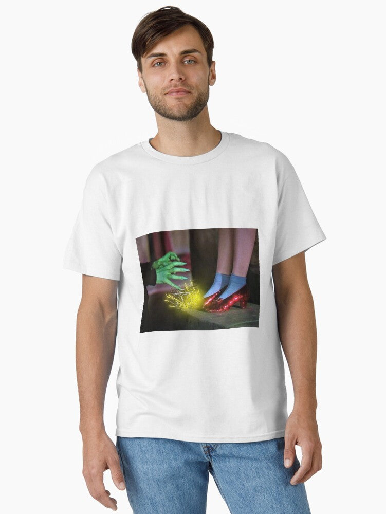 Digital glitter edit Wicked witch wants those shoes mask ruby slippers art edit Classic T-Shirt T-Shirt | Best-Selling Artwork | High Demand Item