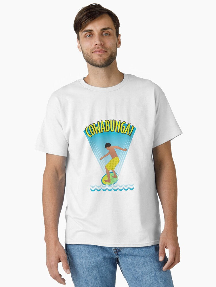 Cowabunga Flow-boarding Pop Art Classic T-Shirt | Graphic T-Shirt for Unisex