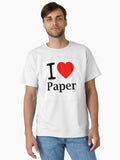 I Heart Paper Classic T-shirt | Trendy Graphic Tee | Casual Unisex T-shirt
