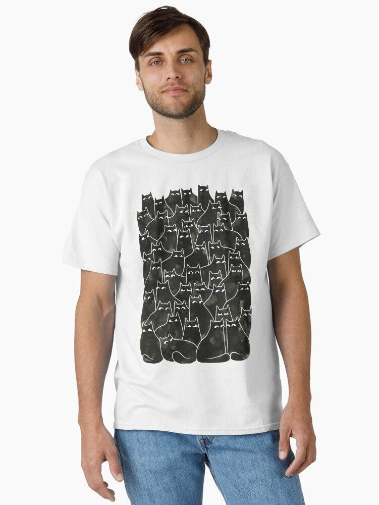 Suspicious Cats Classic T Shirt T Shirt Viral US Style High Search Demand