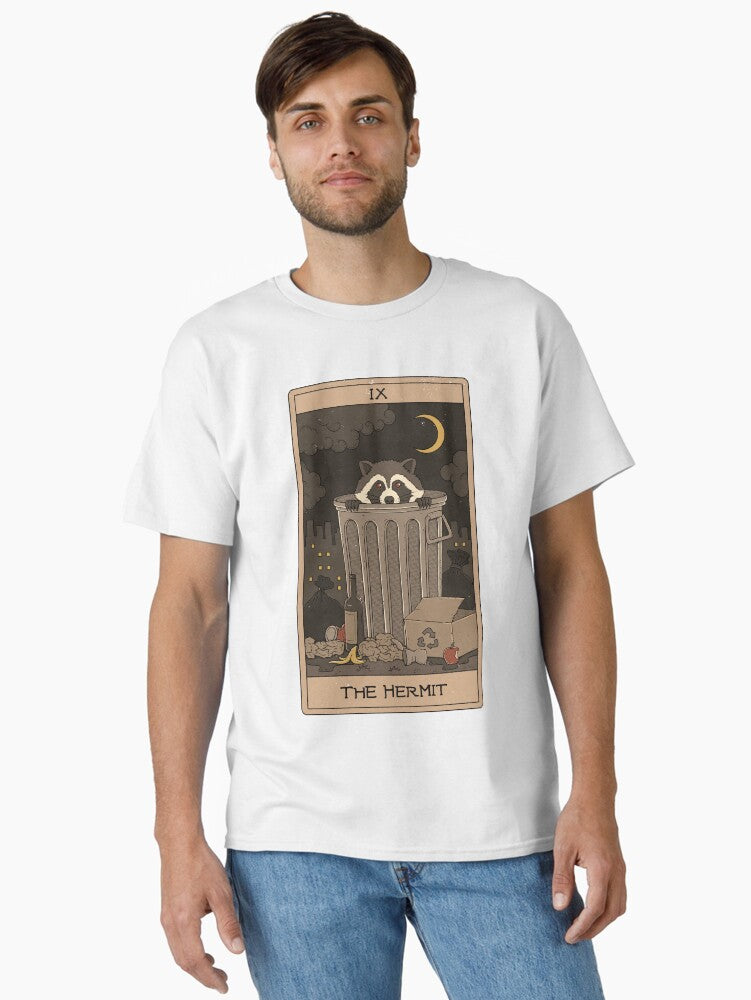 The Hermit Raccoons Tarot Classic T Shirt T Shirt Best Seller Look Fan Favorite