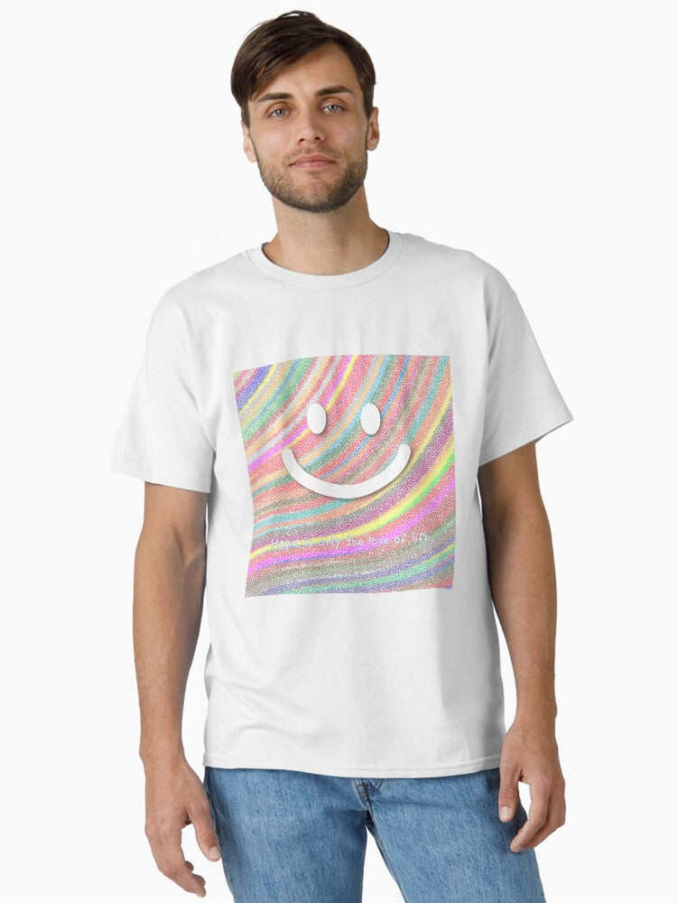 smile,Hope is only the love of life.rainbow,grains of sand,Colorful,vivid colors Classic T-Shirt