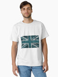 Teal Distressed Union Jack Classic T Shirt T Shirt Premium Quality Daily Comfort