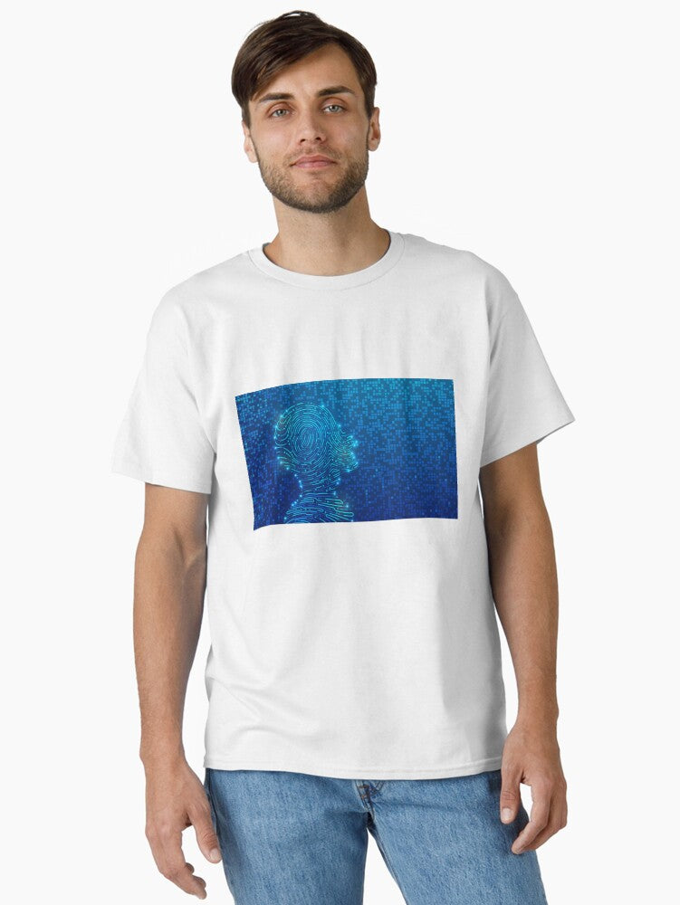 deep learning or machine learning graphic of artificial intelligence combined with circuit board Classic T Shirt T Shirt