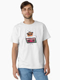 Retro Mix Tape With Orange Boom Box Classic T-shirt | Trendy Graphic Tee | Casual Unisex T-shirt