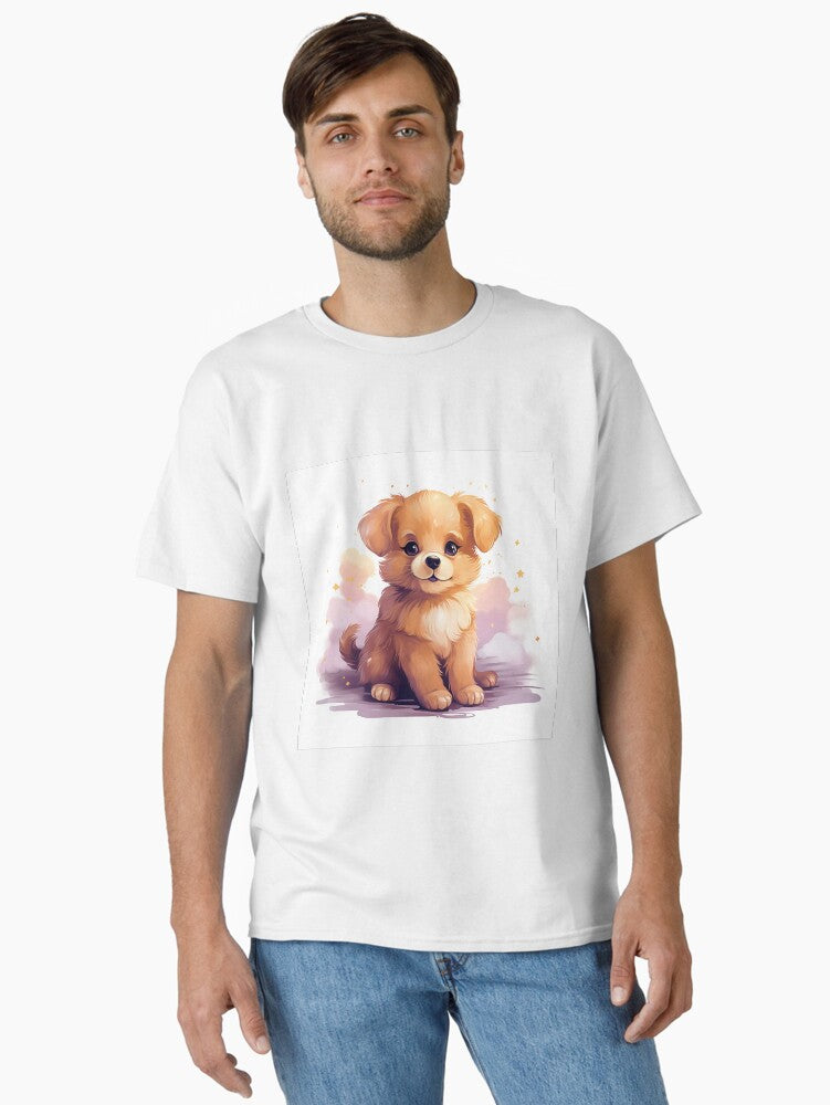 Cozy & Cuddly Pastel Puppy: Warm and Inviting Mood Classic T-Shirt