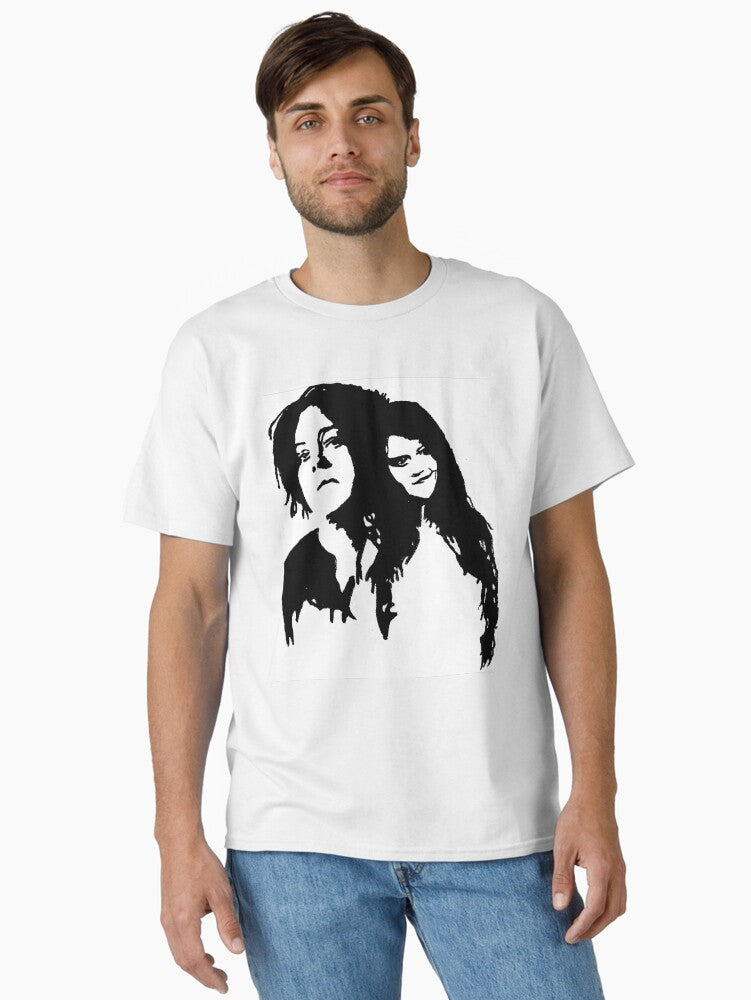 Jack and Meg White Classic T Shirt T Shirt Aesthetic Fit Top Rated