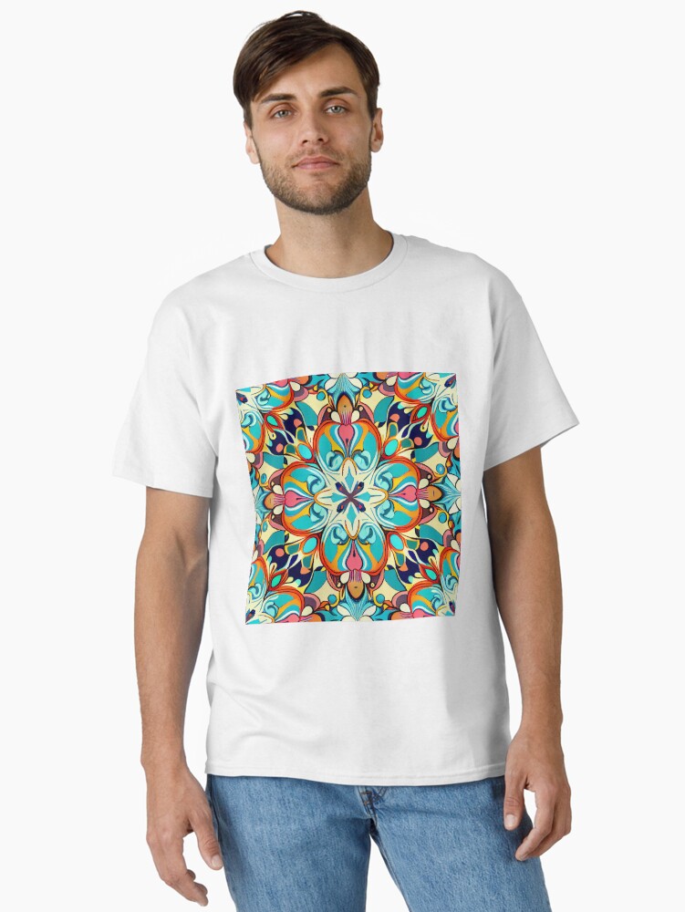 Colorful Transitional Pattern Digital Painting Classic T Shirt T Shirt Trending US Tech Vibe