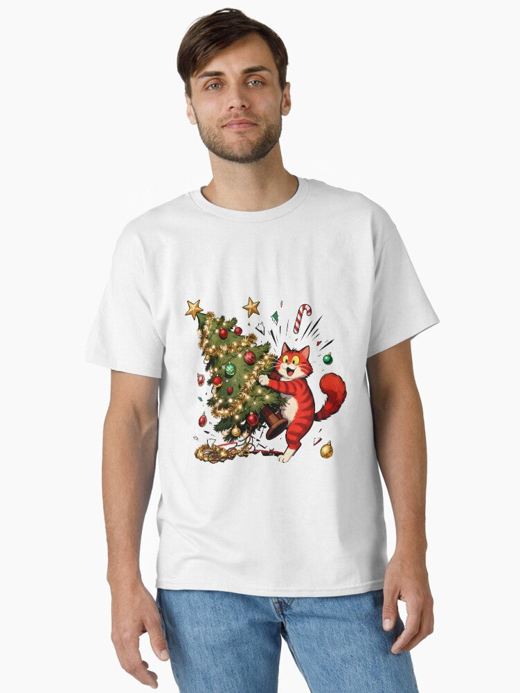 Christmas cat Naughty Cat Classic T-Shirt