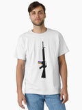 Machine Gun Silhouette M 16 Edition Classic T Shirt T Shirt Premium Quality Fan Favorite