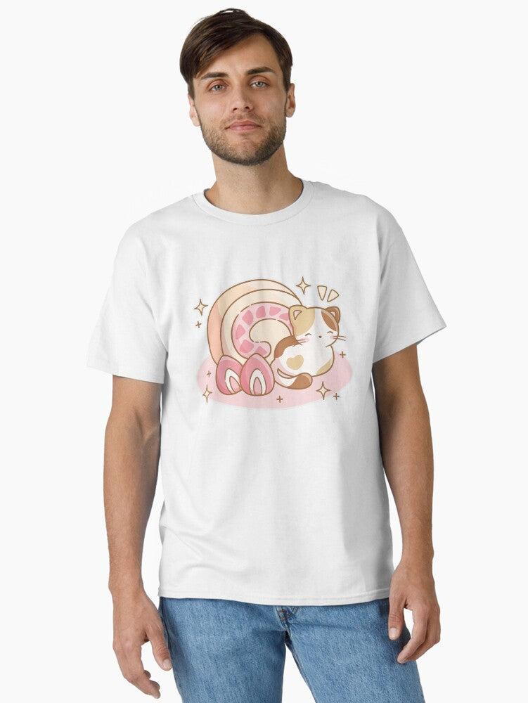 Cat Strawberry Roll Cake Classic T-Shirt
