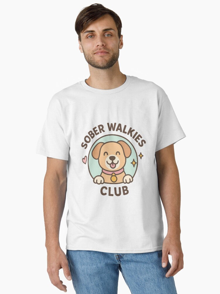 Sober Walkies Club – Cute Dog & Sobriety Inspired Design
