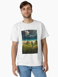 AI technical specialist with floating data ring Classic T Shirt T Shirt Comfort Fit Futuristic Style