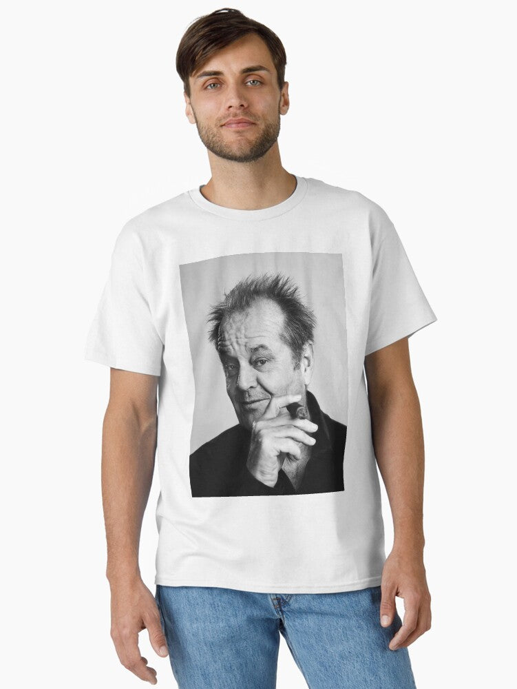 Jack Nicholson Cigar Black and White Photography Classic T Shirt T Shirt Aesthetic Fit Hot Search US
