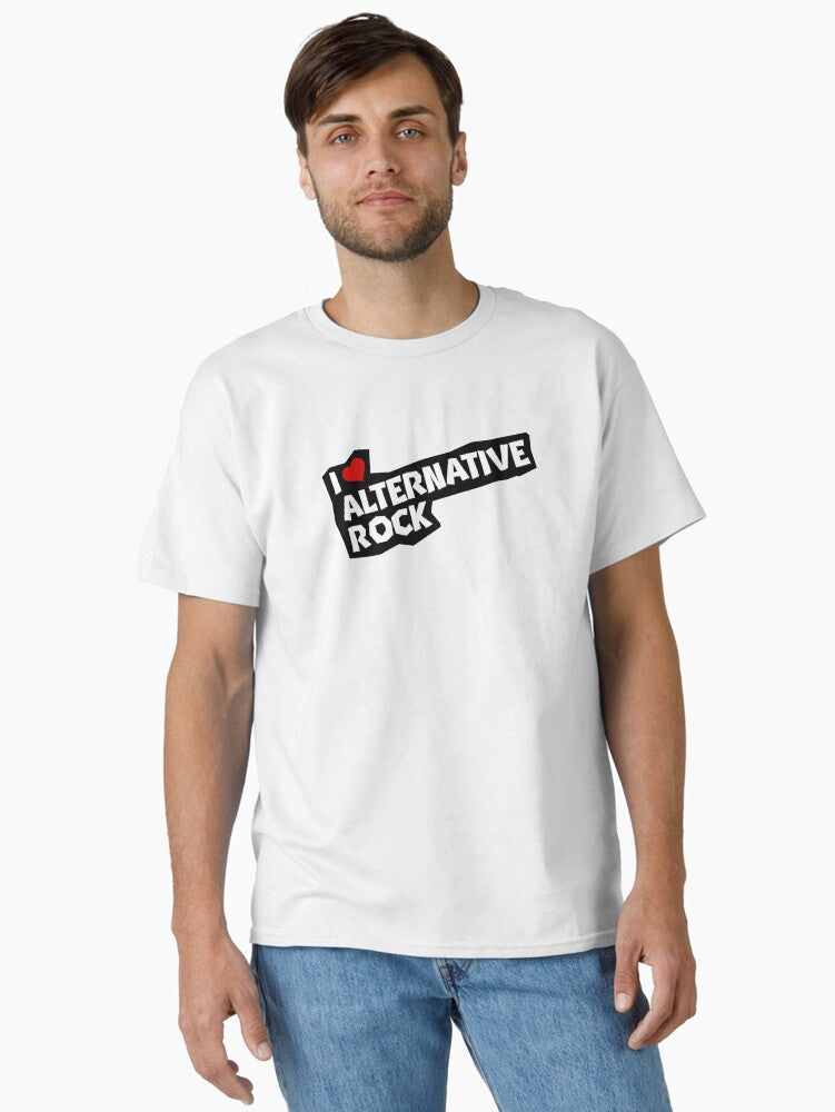 I Love Alternative Rock Classic T-shirt | Trendy Graphic Tee | Casual Unisex T-shirt
