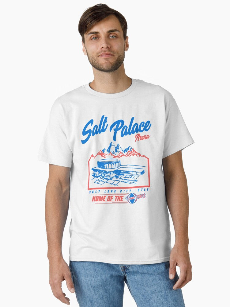 Defunct Salt Palace Arena Home of the Utah Stars Basketball Team Classic T Shirt T Shirt Comfort Fit Hot Right Now