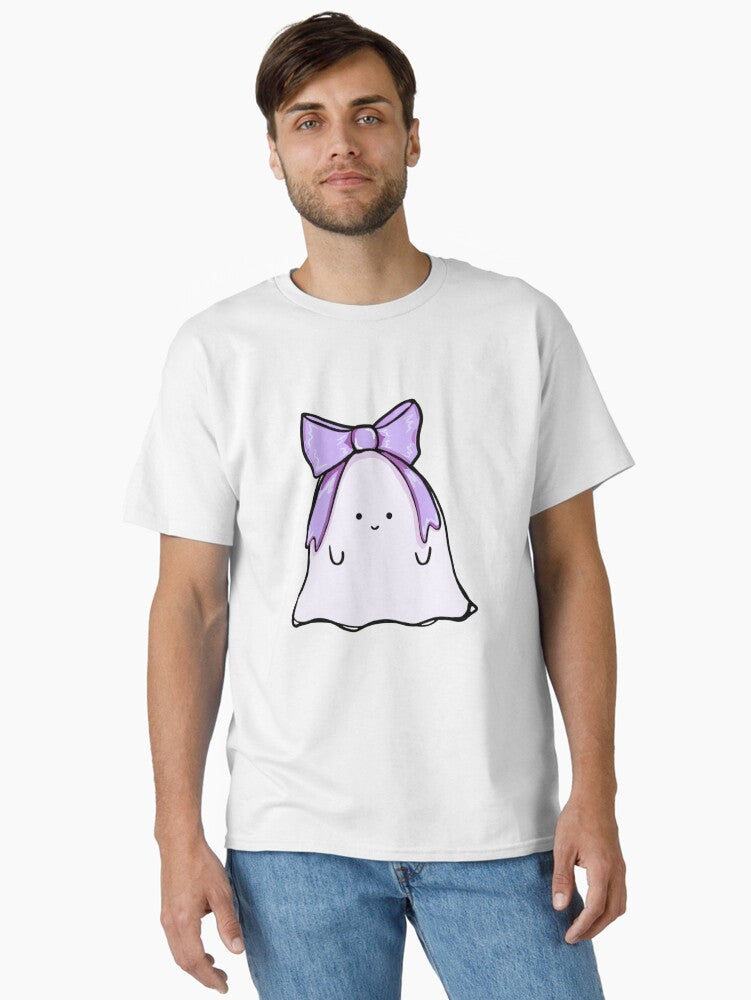 Floating Coquette Ghost in Purple Classic T-Shirt