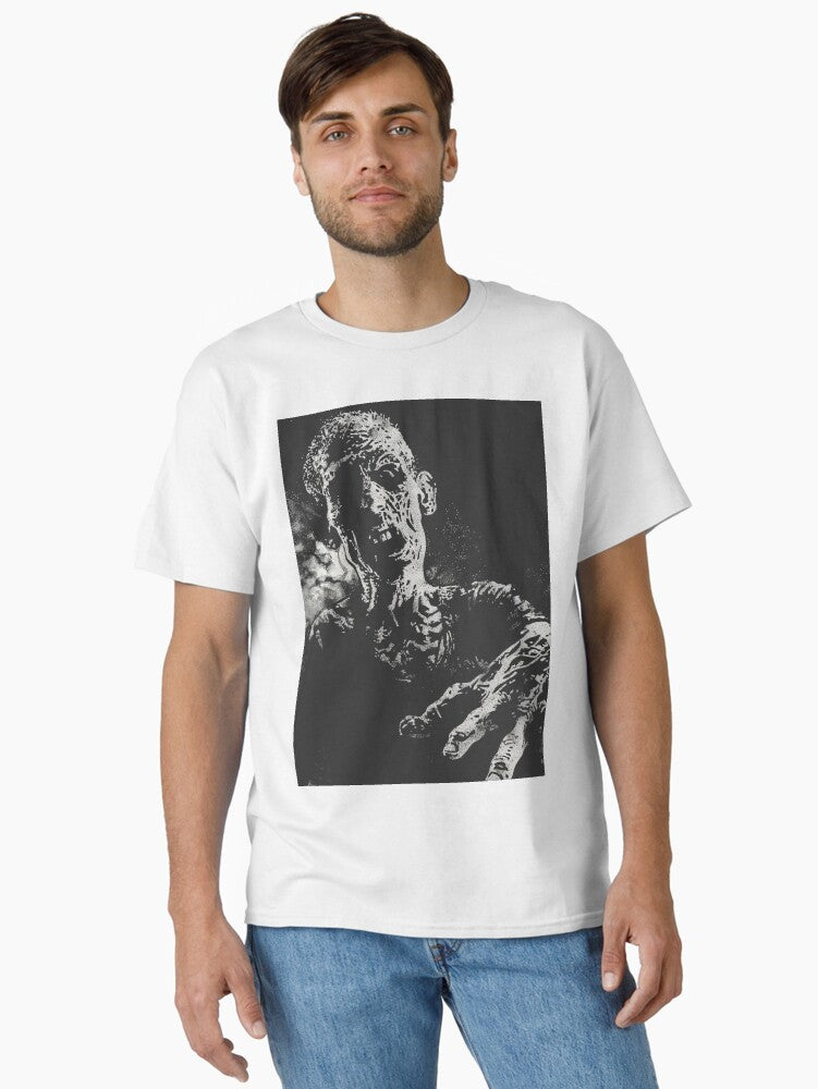Macabre Zombie Monochrome Classic T-Shirt | Premium Unisex T-Shirt, Trending Graphic Tee