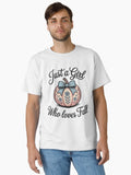 Cute Fall Colors Comfort Girly Pumpkin Boho Floral Women Classic T-Shirt