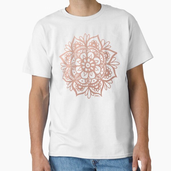 Rose Gold Mandala Flower Classic T-Shirt for Sale by julieerindesign